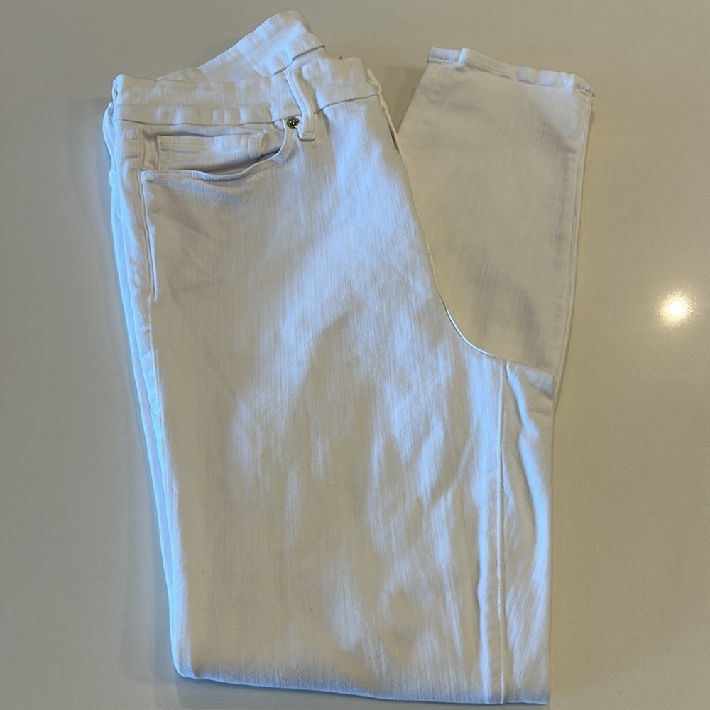 GOOD AMERICAN Good Legs Crop White Jeans, Size 14/32 EUC - Picture 5 of 6